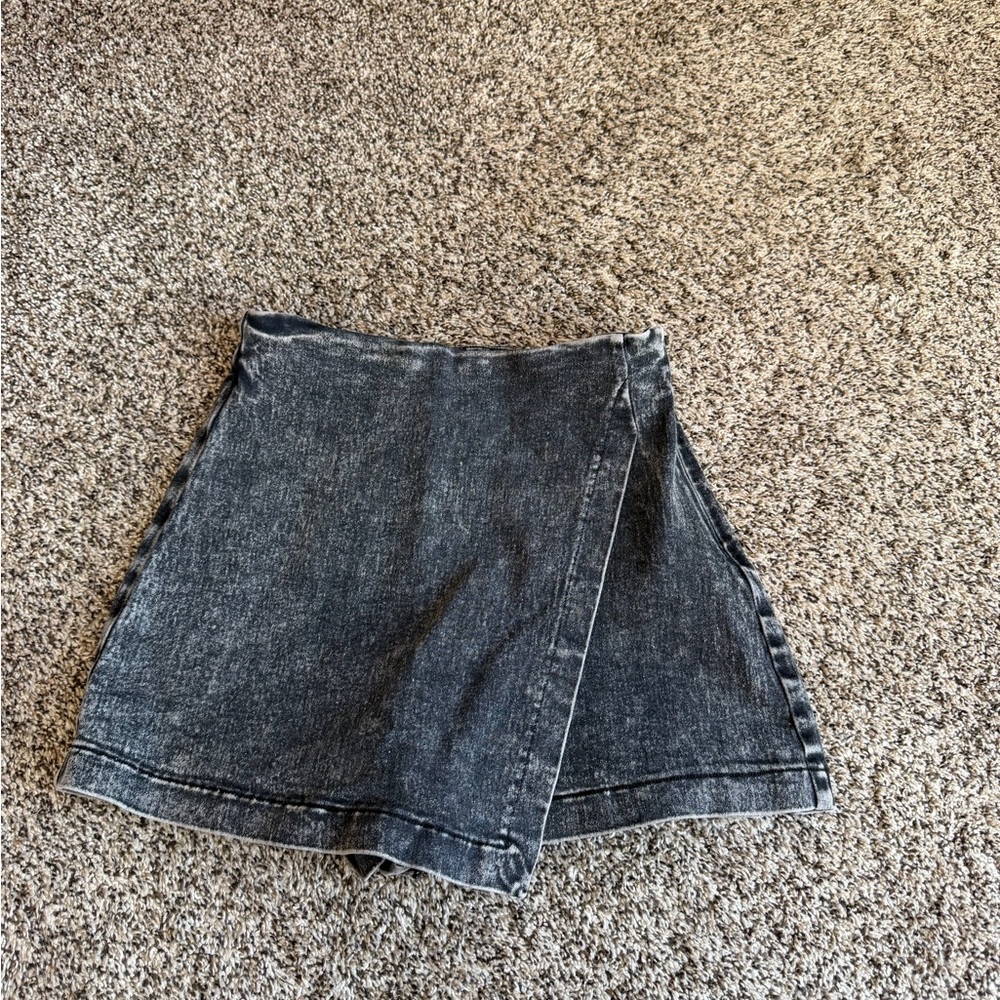 Flying Tomato Charcoal Denim Skirt